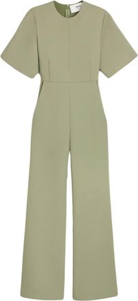 Ami short-sleeve wool jumpsuit - women - Virgin Wool - 36 - Green
