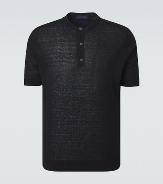 Thom Sweeney Silk and linen T-shirt