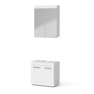 Vicco Conjunto De Muebles De Ba&ntilde;o Luna, Blanco, 2 Piezas