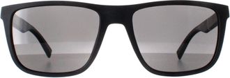 Tommy Hilfiger Rectangle Matte Black Grey Polarized TH 2043