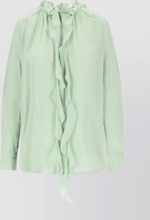 Victoria Beckham silk ruffle blouse