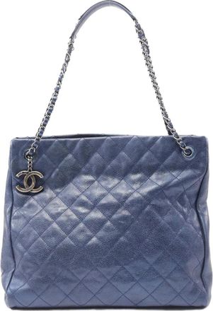 Chanel 2012-2013 matelassé kaviaar leren schoudertas - Blauw