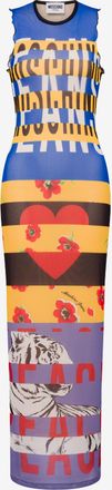 Moschino Abito in tulle stampato - Multicolore