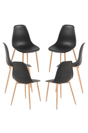 Regalos Miguel Packs Sillas Comedor - Pack 6 Sillas Mykle - Negro