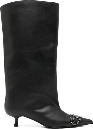 Diesel D-Venus 40 KB Tube - Dames - Laarzen met Hak - Zwart - 39 EU - Leer - Schoenen