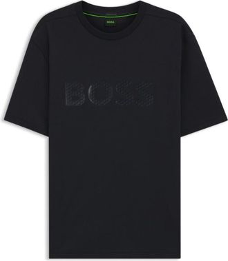 BOSS Structured-logo T-shirt in cotton jersey