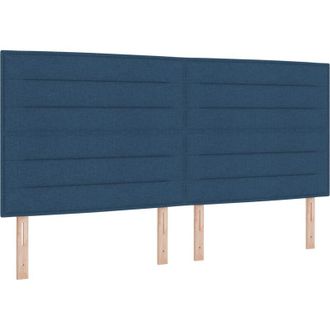 vidaXL Cabecero Altura Ajustable Con Cabecera Manual Azul 200 Cm Tela Vidaxl