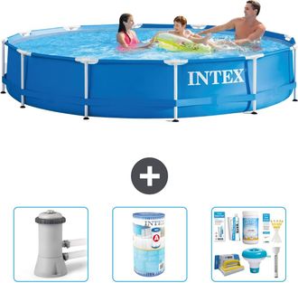 Intex Piscina Con Estructura Redonda - 366x76 Cm - 6-piezas S22458