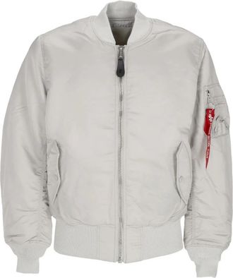 Alpha Industries Omkeerbare Bomberjack Pastel Grijs - Heren - Bomber jackets - Grijs - L - Polyester - Jassen