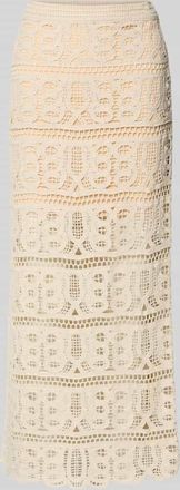 Guess Maxirock mit H&auml;kelspitze Modell OCTAVIA in Sand, Gr&ouml;&szlig;e XL