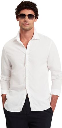 Ted Baker Herenoverhemd van linnenmix met lange mouwen en normale pasvorm (Wit)