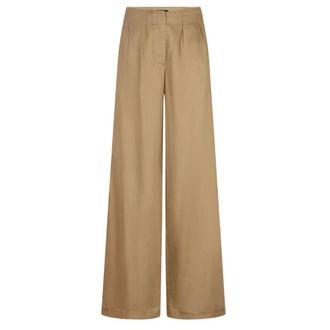Ibana Pavira Wide Broeken - Dames - Broeken - Beige - Maat: S