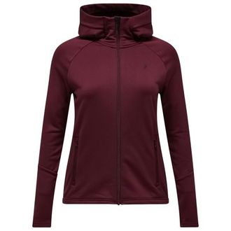 Peak Performance Rider Essentials Zip Hood Fleecejacke f&uuml;r Damen | rot