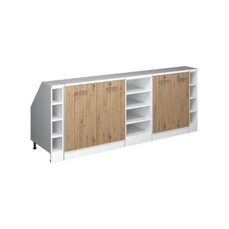 Vicco Armario De Cocina Para Techo Inclinado R-line, Roble Artesanal, 210 Cm Lote De 5 Carcasas De Armario 60 Cm De Profundidad, Vicco