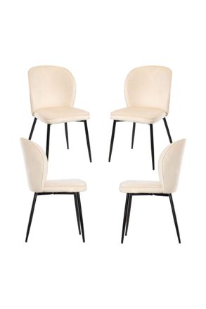 Regalos Miguel Packs Sillas Comedor - Pack 4 Sillas Teile Terciopelo - Beige