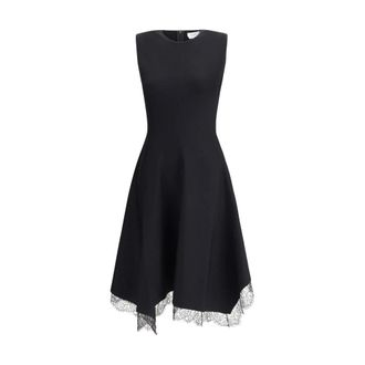 Alexander McQueen Dames, Jurken, Zwart, Maat: S Wol