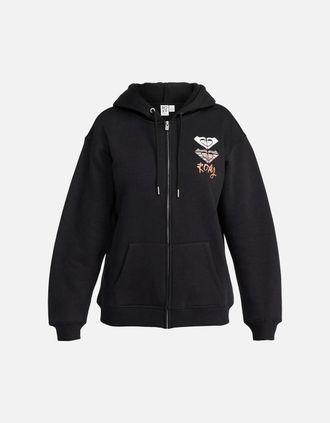Roxy Womens Roxy Womens Surf Stoked Zip Up Hoodie - Grey - Size: 10/8