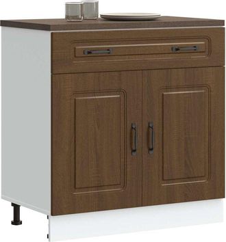 vidaXL Base da Cucina Kalmar Rovere Marrone in Legno Multistrato - Vidaxl