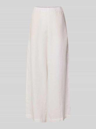 Ecoalf Wide Leg Leinenhose mit elastischem Bund Modell MOSSI in Weiss, Gr&ouml;&szlig;e 34