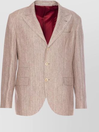 Brunello Cucinelli striped linen blazer