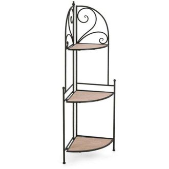 Decorspace Libreria Guenda in acciaio verniciato a polvere epossidica e scaffali in legno mdf per interno -Angoliera 3 posti / Verde Scuro