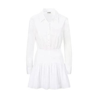 Staud Staud, Kleedjes, Dames, Wit, 2Xs, Katoen, Rocco Mini Jurk