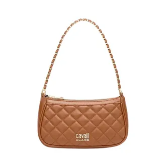 Roberto Cavalli Shoulder Bags, female, Brown, Size: ONE SIZE Shoulder Bag with Class Stitching