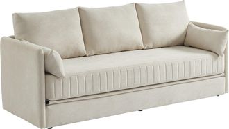 Vente-Unique Sof&aacute; cama beige GRECCO de 3 plazas