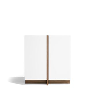 HERDASA Herdasa, Aparador Soho Con 2 Puertas, En Melamina, 94x87x27cm, Nogal Y Blanco