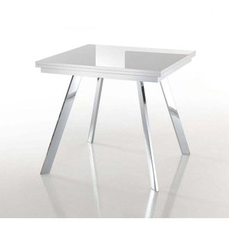 Oresteluchetta Oresteluchetta - Tavolo allungabile effetto legno bianco cm. L.85/170xP.85xH.75,5/73,5