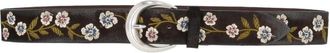 Orciani Peach Ramage Riem - Dames - Riemen - Bruin - 90 CM - Leer - Accessoires