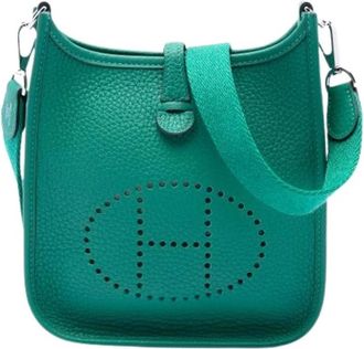Herm&egrave;s Pre-owned Evelyne I TPM - Dames - Vintage Schoudertas - Groen - ONE Size - Leer - Vintage