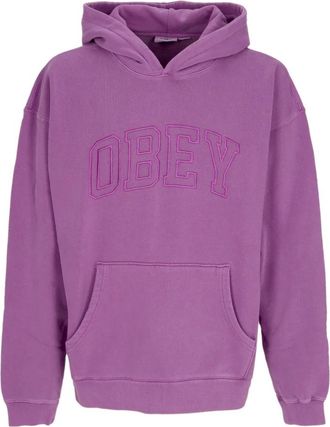 Obey Zware Hoodie met Kangoeroezak - Heren - Hoodies - Paars - L - Katoen - Hoodies & sweatvesten