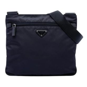 Prada Pre-owned Crossbody Bag - Dames - Vintage Schoudertas - Blauw - ONE Size - Leer - Vintage