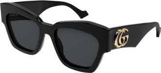 Gucci Gg 1422S Zonnebrillen - Dames - Zonnebrillen - Zwart - 55 MM - Accessoires