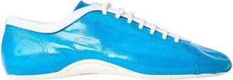 Dries Van Noten Schoenen, Dames, Blauw, 37 EU, Leer, Lederen sneakers met veters