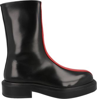 Ferragamo Florentia Contrasting Insert Ankle Boots