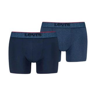 Levi's Logo WB Boxer Brief - Heren - Onderbroek - Blauw - S - Katoen - Ondergoed