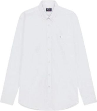 Paul & Shark Shirt met logo detail - Heren - Zakelijke Overhemden - Wit - 4XL - Katoen - Overhemden