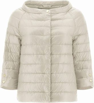 Herno Winter Jackets, female, Beige, Size: XL Champagne Beige Padded Coat