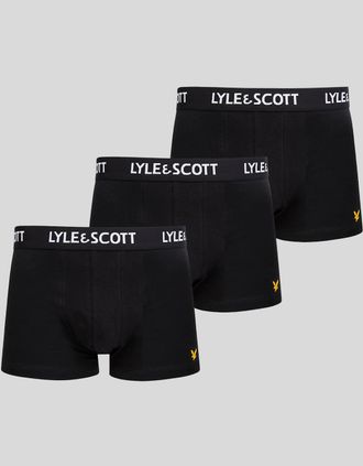 Lyle & Scott Lyle And Scott Mens 3 Pack Basic Core Trunks - Black - Size: 32/30/31