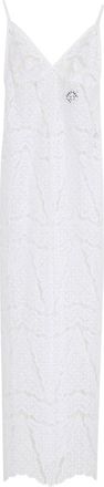 Amir Slama Abito midi in pizzo - Bianco