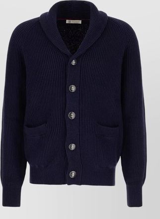 Brunello Cucinelli cotton cardigan shawl collar long sleeves