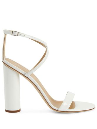 Giuseppe Zanotti Sandali Tara con tacco largo 110mm - Bianco
