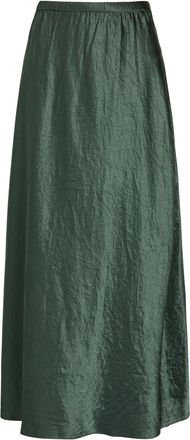 Eileen Fisher Eileen Fisher Crinkled Satin Midi Skirt - Dark Green - L (UK 18-20 / XL)