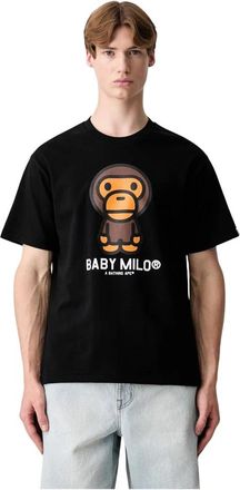 A Bathing Ape Baby Milo T-shirt - Heren - T-shirts - Zwart - L - Katoen - Tops