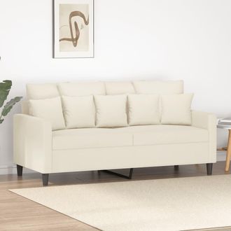 vidaXL Sof&aacute; De 2 Plazas Terciopelo Color Crema 140 Cm Vidaxl