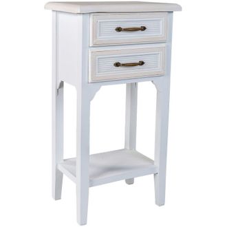 Wanderlust Deco Wanderlust Deco - Mesita de madera blanca 37x26,5x69,5