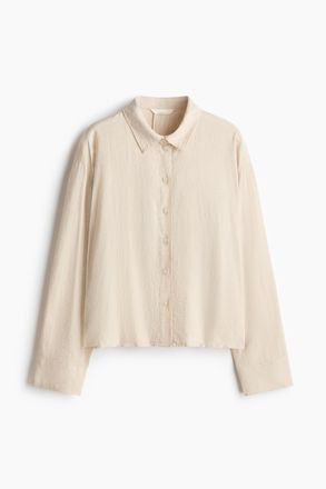 H&M Bluse aus Leinengemisch - Hellbeige