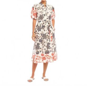 Karen Kane Puff Sleeve Shirtdress In Print